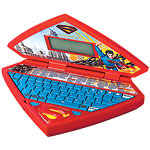 12"-wide Superman motif laptop with built-in word and math games plays the iconic theme song (ages 5 and up), Oregon Scientific.