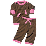Embroidered cashmere Ella lounge set, Sophie and Lili.