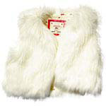 White Fur Vest, Gap Kids.