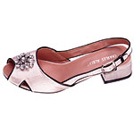 Satin and rhinestones shoes, Delia's.