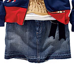 Denim skirt, Juicy Couture.