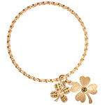 14kt gold-plated with Swarovski crystal bracelet, La Vie Parisienne.