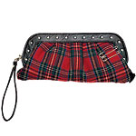 Clutch of wool blend and PVC,, JC Penney.