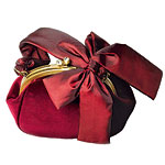 Velvet handbag with silk bow handle, Franchi.