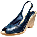 Leather wedged shoe, Kenneth Cole.
