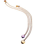 14kt-gold filled necklaces with amethyst and citrine, Viv & Ingrid.