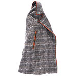 Wool and leather trim cape, Adam + Eve.