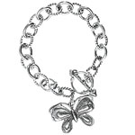 Sterling silver bracelet, Exex by Claudia Agudelo.