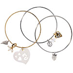 Silver plate bracelets, Juicy Couture.