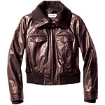 Leather jacket, Calvin Klein.