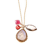 22kt-gold-vermeil necklace with semiprecious stones, Wendy Mink Jewelry.