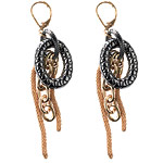 Metal earrings, Alexia Crawford.