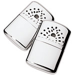 Chrome-plated hand warmer, Restoration Hardware.