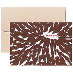 Offset-print folded 3K" x 5" Sumi Practice note card, Egg Press.