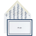 Folded 3" x 5" card with embossed border (also in brown), Vera Wang.