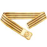 Belt with gold-tone buckle, Uncle Sam's.