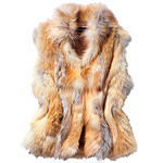 Fox fur vest, Adrienne Landau.