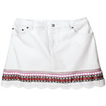 Stretch denim skirt, Lilly Pulitzer.