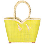 Raffia tote, Pinkfish.