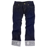 Stretch-denim jeans with embellished cuffs, the Limited.