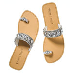 Jeweled sandals, White House Black Market.