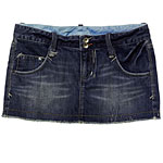 Denim and rhinestones mini, Express Design Studio.