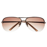 Metal aviator sunglasses, Nine West.