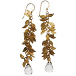 14kt-gold-filled earrings with quartz, Accentuality by Marissa Giannini.