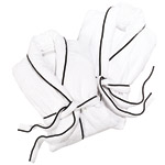 Egyptian terrycloth Gotham bathrobes, $175 each ($225 with monogram, allow four to six weeks), Waterworks.