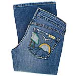 Sun-pocket jeans, Grass.