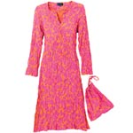 Crinkle-cotton caftan with storage bag (also in white, turquoise or brown), Boden.
