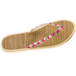 Straw flip-flops with beading, Gap Body.