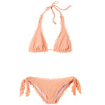 Cotton mesh halter ($29) and matching side-tie bottom ($20), Victoria's Secret.