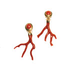 19kt–gold–and–coral earrings, Elizabeth Locke.