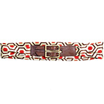 Silk-and-leather belt, Frank and Kahn.