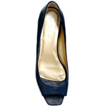 Leather open-toe flats, DKNY.