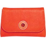 Leather clutch with stone ornament, Hollywould.