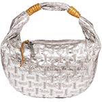 Distressed faux-leather hobo bag, Rampage.
