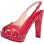Python-and-wood platforms, Sergio Rossi.