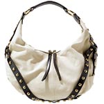 Studded leather shoulder bag, Elisa Atheniese.