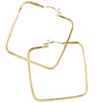 Hammered 14kt-gold hoops, Emily Amey.