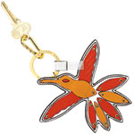 Leather-and-steel key chain, Escada.