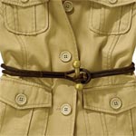 Leather belt with brass hardware, Leatherock.
