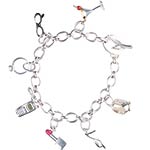 Sterling-silver-and-enamel charm bracelet, Links of London.