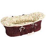 Lilypad-print Moses basket (with cushion and blanket), Babystyle.