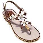 Leather sandals with floral beads
, Enzo Angiolini