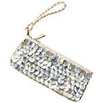 Shell-embellished wristlet, Express Design Studio.