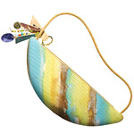 Hand-painted canvas bag with leather handle, Georgina Goodman.
