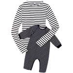 Cotton shirt and onesie (also in red, sizes 24 months to 3 years), Petit Bateau.