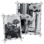 Bamboo silver-plated frames, Pottery Barn.